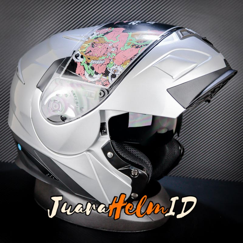 ZEUS HELM ZS3020 SOLID / SILVER / ZS-3020 MODULAR