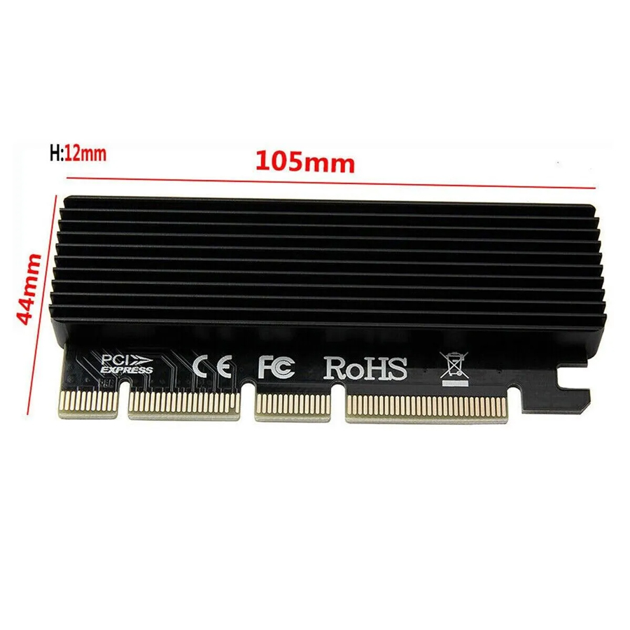 PCIE NVME M.2 SSD to PCIE X16 Expansion Card + Heat sink