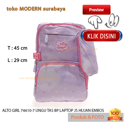 Tas ransel anak sekolah ALTO GIRL TAS BP PELANGI LAPTOP K PENSIL EMBOS