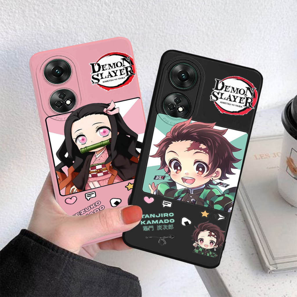 [R8T2] Softcase Prokamera Oppo Reno 8T 4G/Oppo Reno 8T 5G Terbaru Anime Demon Slayer - Case Anime - 