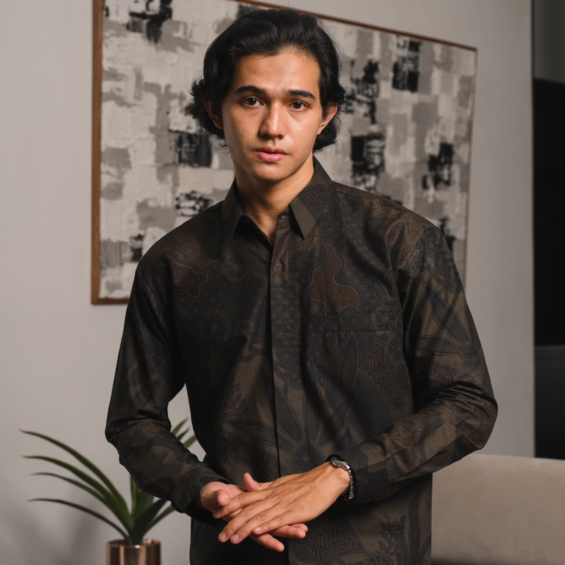 Batik Ayman - RAHARDIAN BLACK | Kemeja Batik Pria Katun Solo Halus Mewah Premium