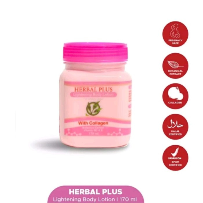 HERBAL PLUS LIGHTENING (BIBIT COLAGEN) BODY LOTION WITH COLLAGEN