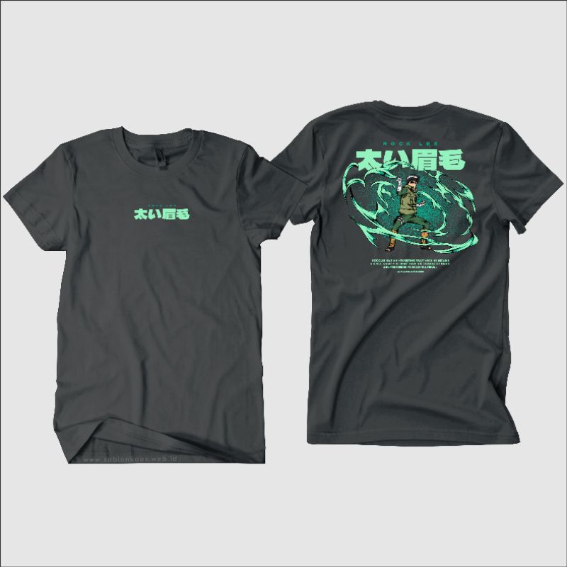 T-shirt anime Naruto.Rock lee
