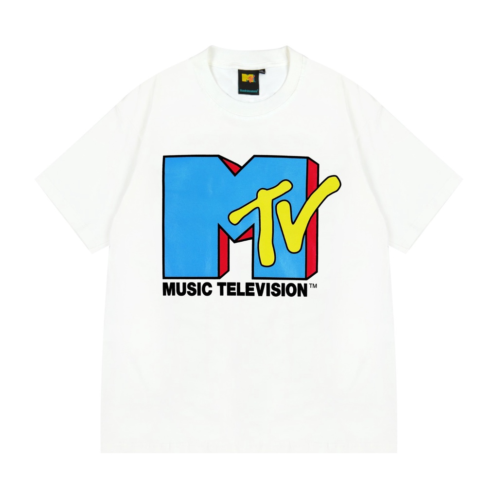 MTV Thanksinsomnia Tshirt &quot;Logo blue&quot; White Kaos Oversize Pria Wanita Size M-XL Kaos distro Thanksinsomnia