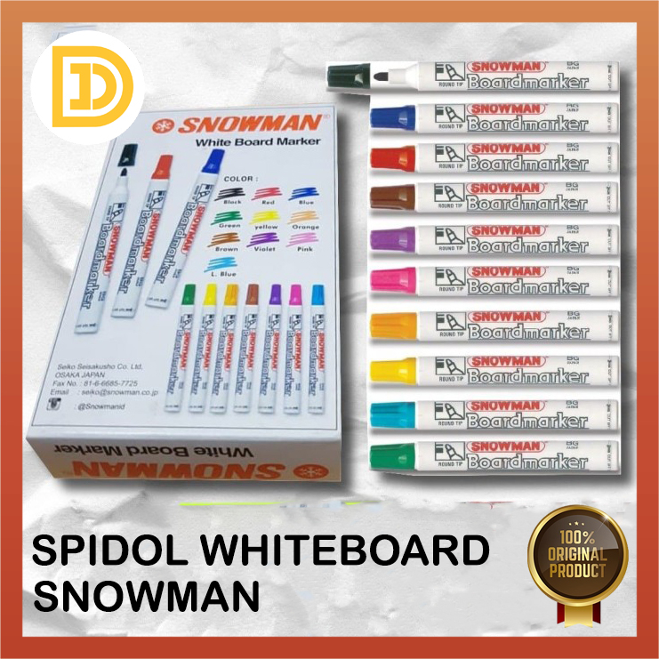 

Spidol Whiteboard Snowman Sepidol Papan Tulis Warna Merah Hitam Biru Hijau Original Board Marker