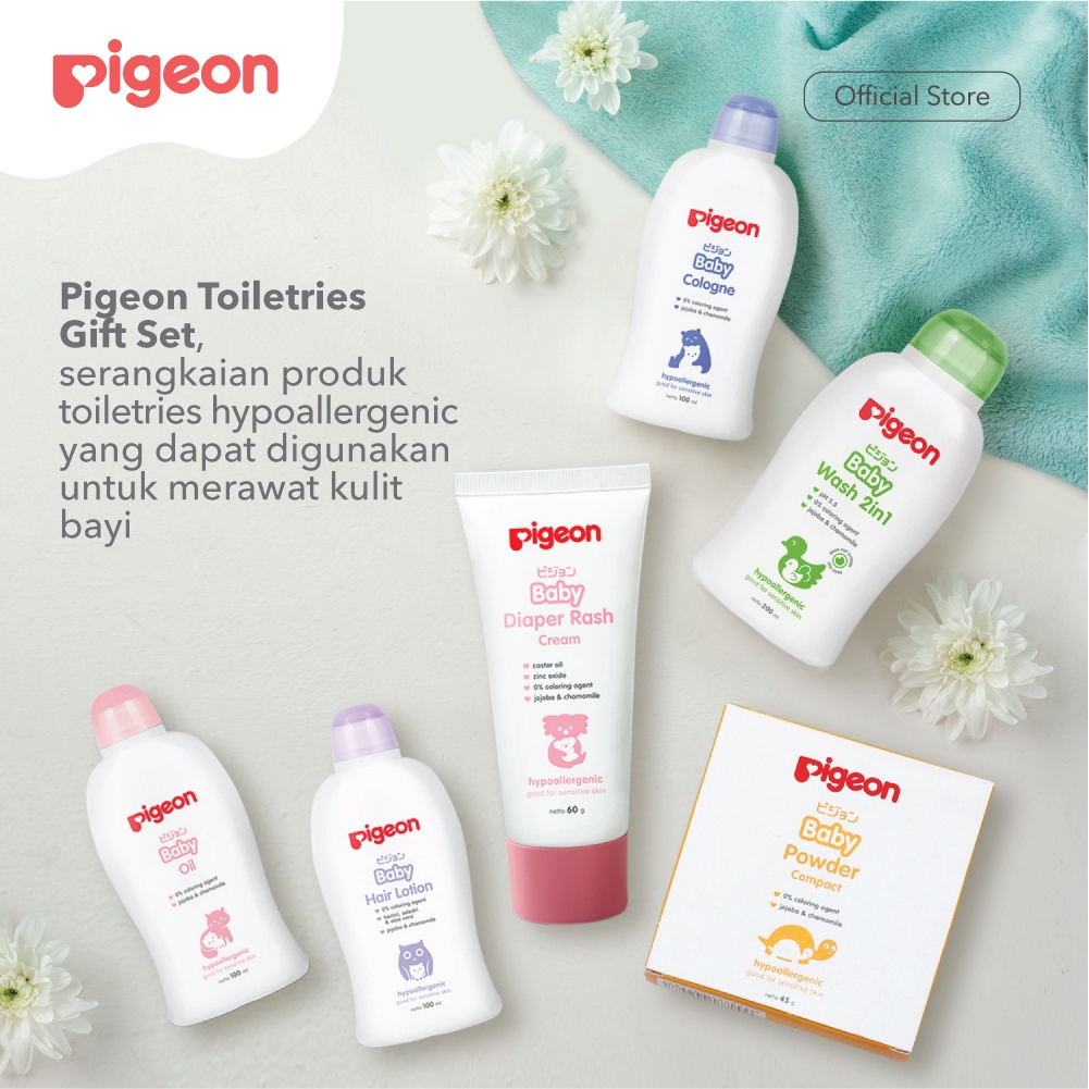 PIGEON Toiletries Gift Set | Paket Perlengkapan Mandi Bayi