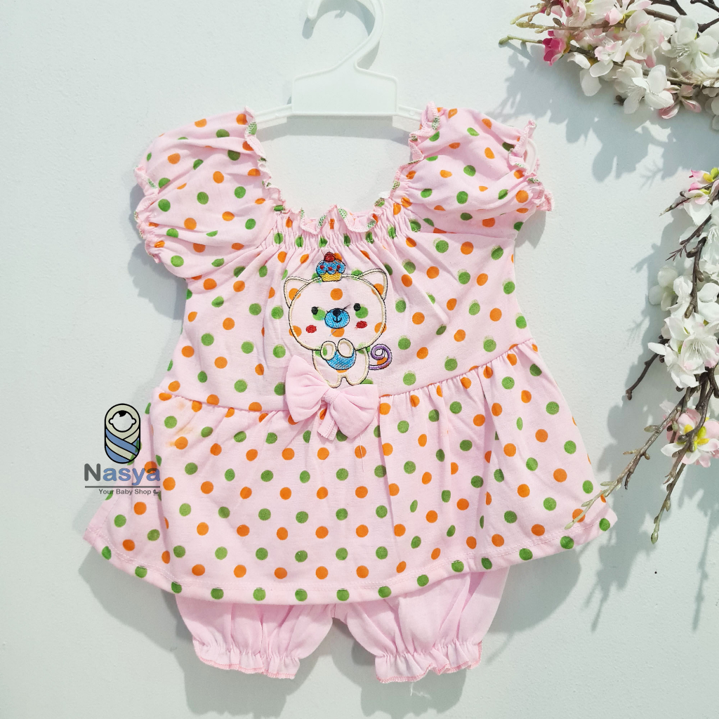 [N-045] Baju Bayi New Born Warna / Setelan sehari-hari anak perempuan (0-6 bulan)