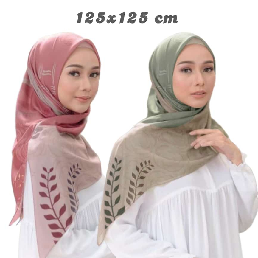 DISKON !! HIJAB SEGI EMPAT SYARI MOTIF PAULA JILBAB VOAL PREMIUM KERUDUNG PERSEGI UKURAN JUMBO