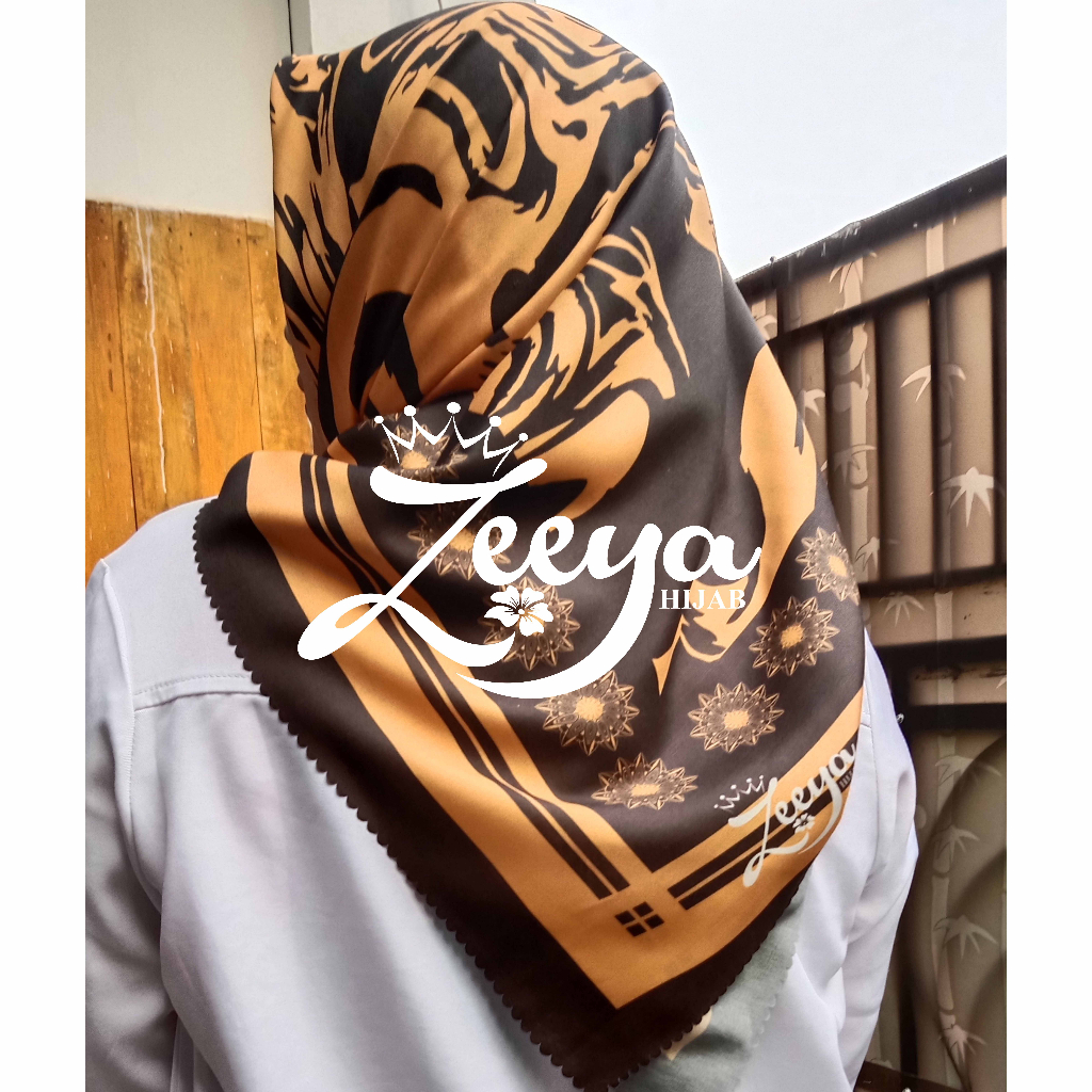 Kerudung VOAL hijab wanita fullprinting premium lasercut Gratis peniti hijab bross dll gambar realpict/Zeeyahijab