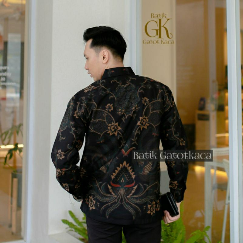 ARGANI.   kemeja batik pria lengan panjang mewah modern full furing kekinian-murah hem batik pesta kerja