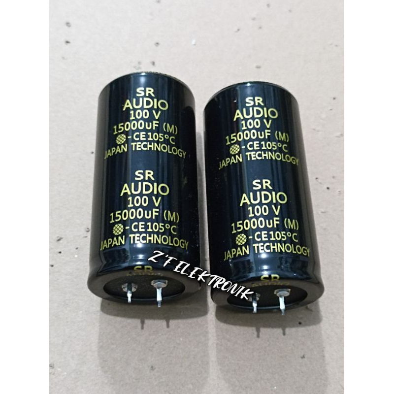 CAPASITOR ELCO SR AUDIO 15000 UF 100 VOLT  ORIGINAL. 1PCS