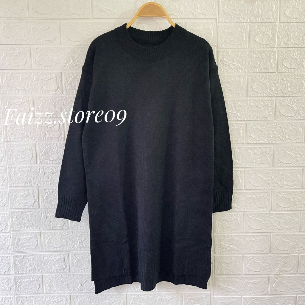 Eila Atasan Rajut Oversize Dress Kalong Wanita