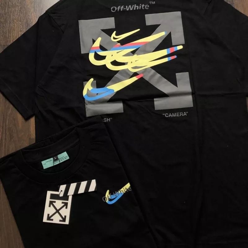 KAOS - OFF WHITE X NIKE HITAM FULLTAG &amp; LABEL