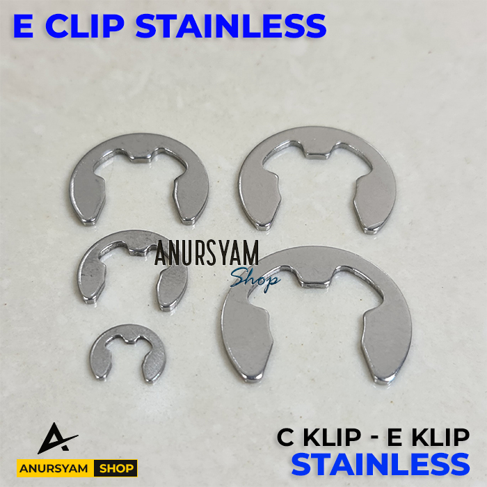 E Clip Klip 1 - 15mm / E Ring Snap / E Klip STAINLES / E Ring Pengunci