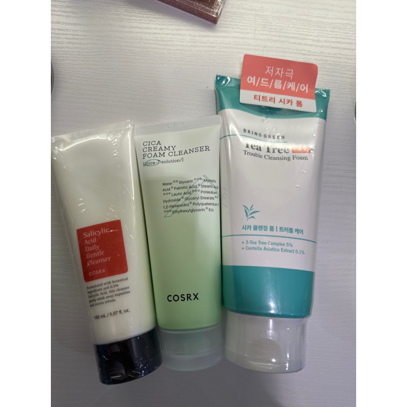 READY INA- COSRX CICA CLEANSING FOAM ACNE BRING GREEN FACIAL FOAM CLEANSER CICA ACNE SALICYLIC ACID