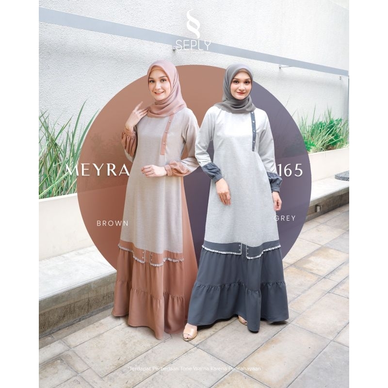 Gamis Seply Meyra 165 Brown dan Grey