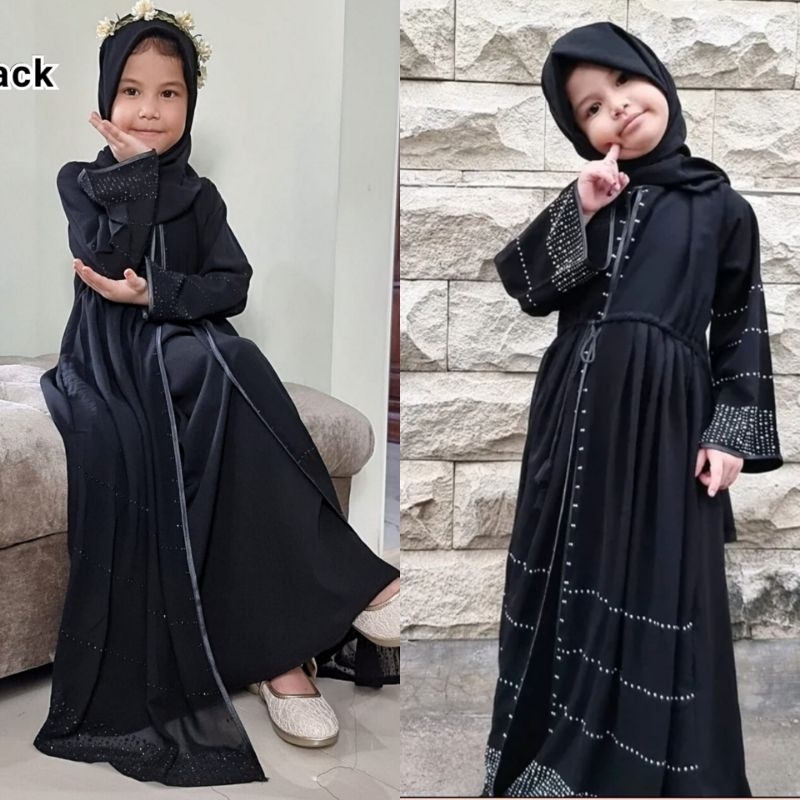 Gallery Exclusive Abaya Hitam Syari Gamis Bordir Turkey Dubai Anak Haura