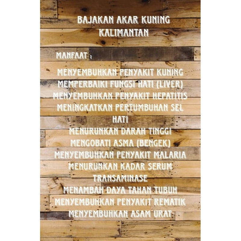 

Bajakan Akar Kuning Kalimantan