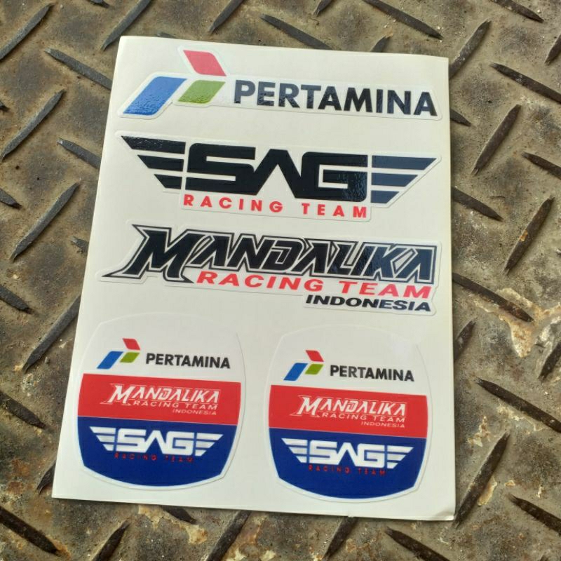 stiker pack pertamina, sag racing, mandalika racing team