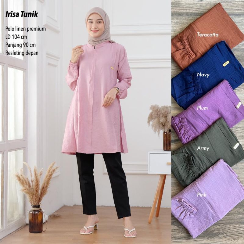 Tunik Polo Linen - Irisa Tunik //JF606