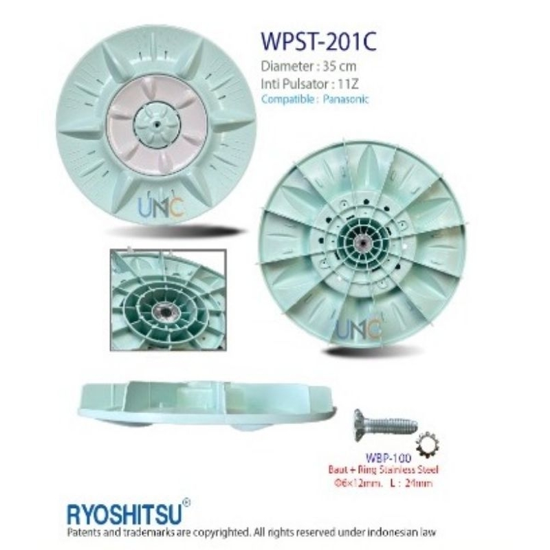PULSATOR MESIN CUCI PANASONIC WPST-201C