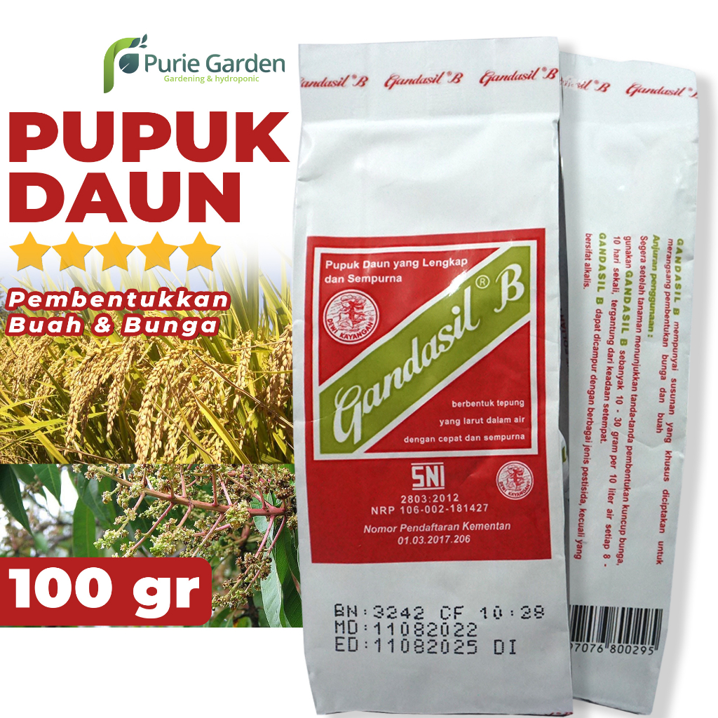 Pupuk Buah &amp; Bunga Gandasil B 100gr Ori Kemasan Pabrik PG KDR