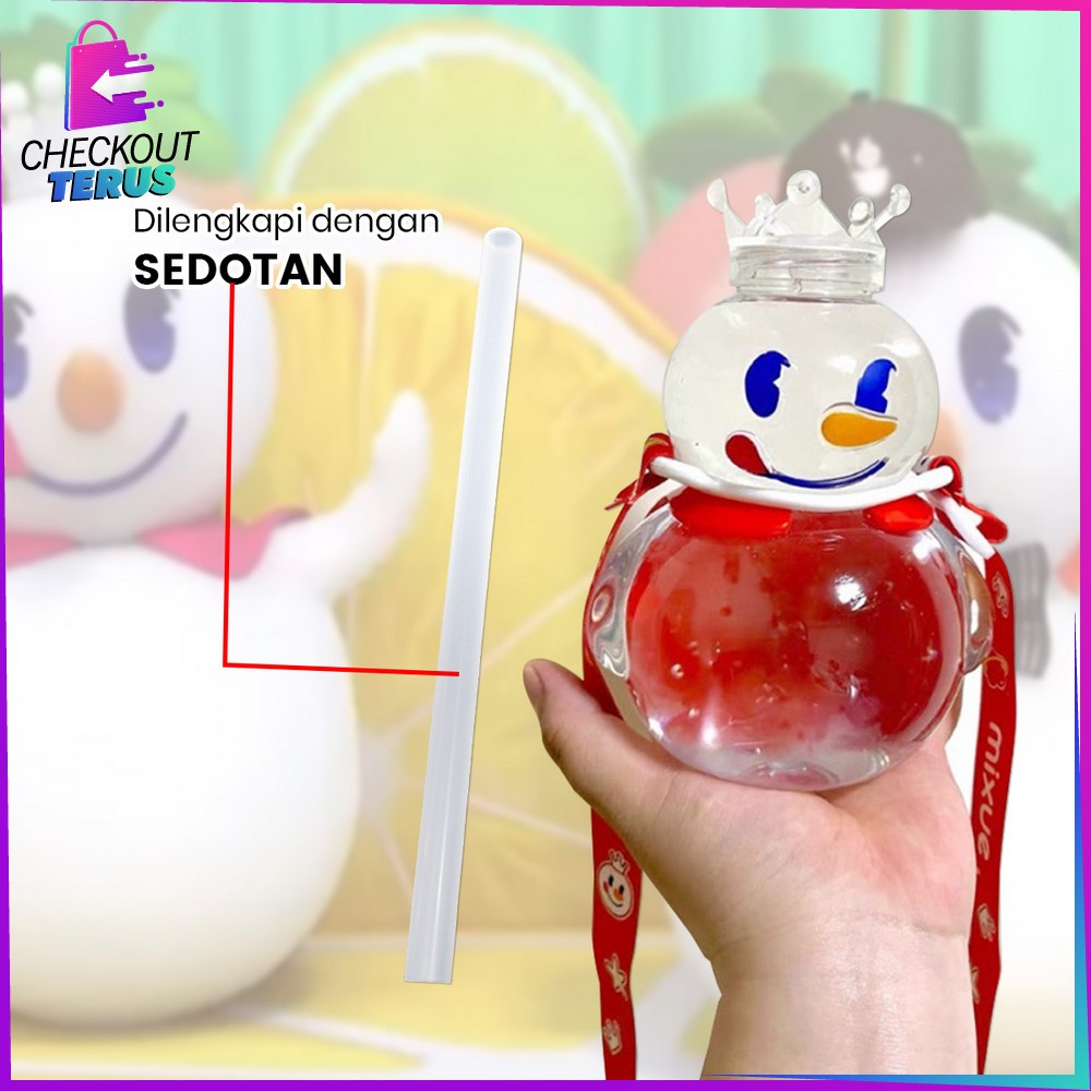 CT C889 Botol Minum Anak Tumbler Mixue 700ML Motif Karakter Snow King dengan Sedotan Food Grade Tempat Minum Mixue Tumblr BPA FREE