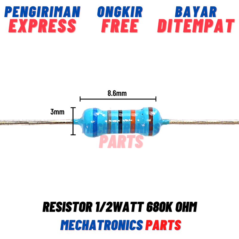 [PAS-9500] RESISTOR 1/2WATT 680KOHM