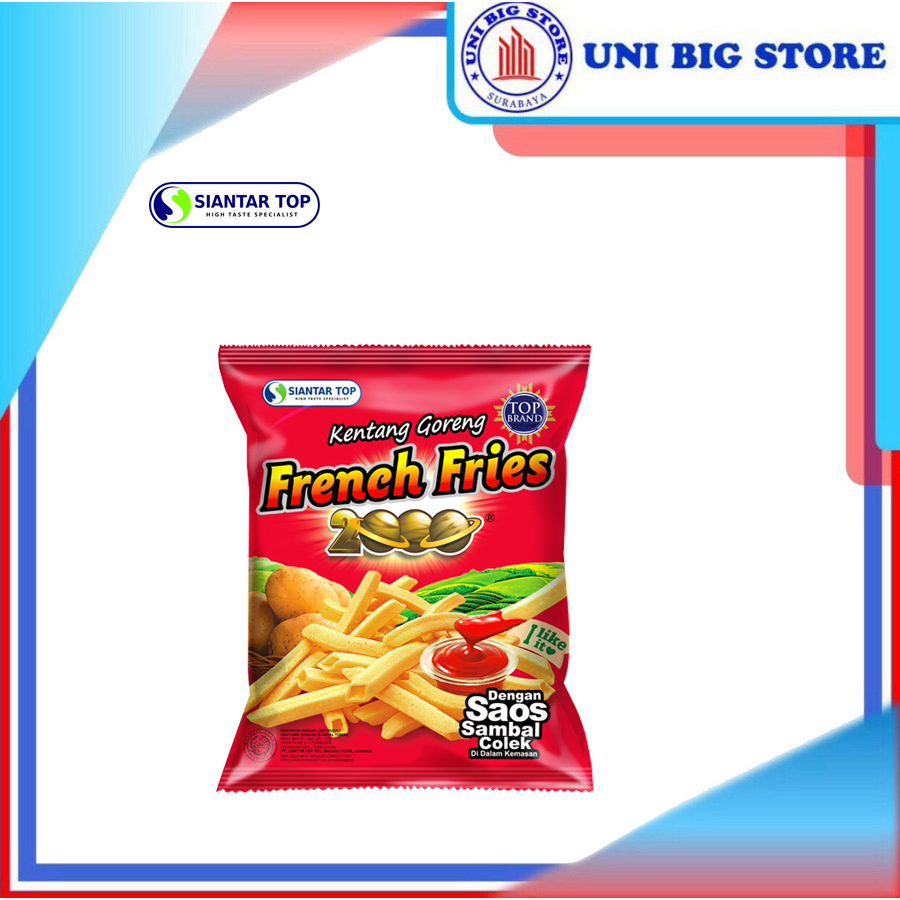 

French Fries 2000 Kentang Goreng Potato 24 gr Snack dengan Saos