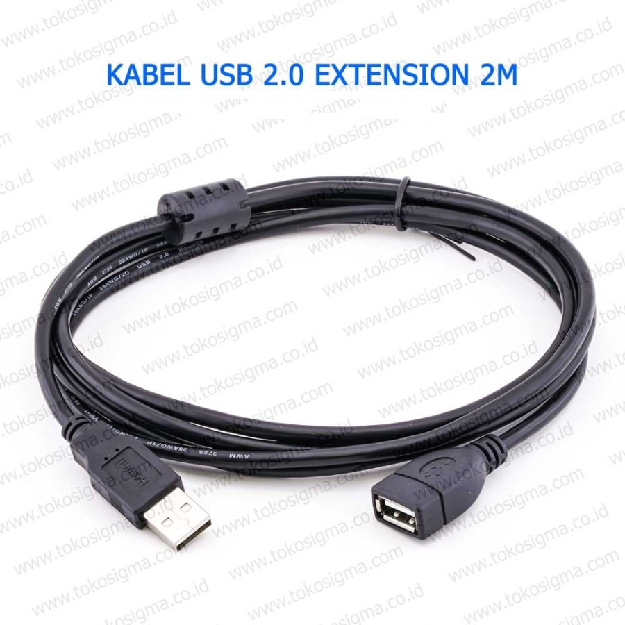 HOWELL KABEL USB 2.0 EXTENSION / PERPANJANGAN M-F 2 meter