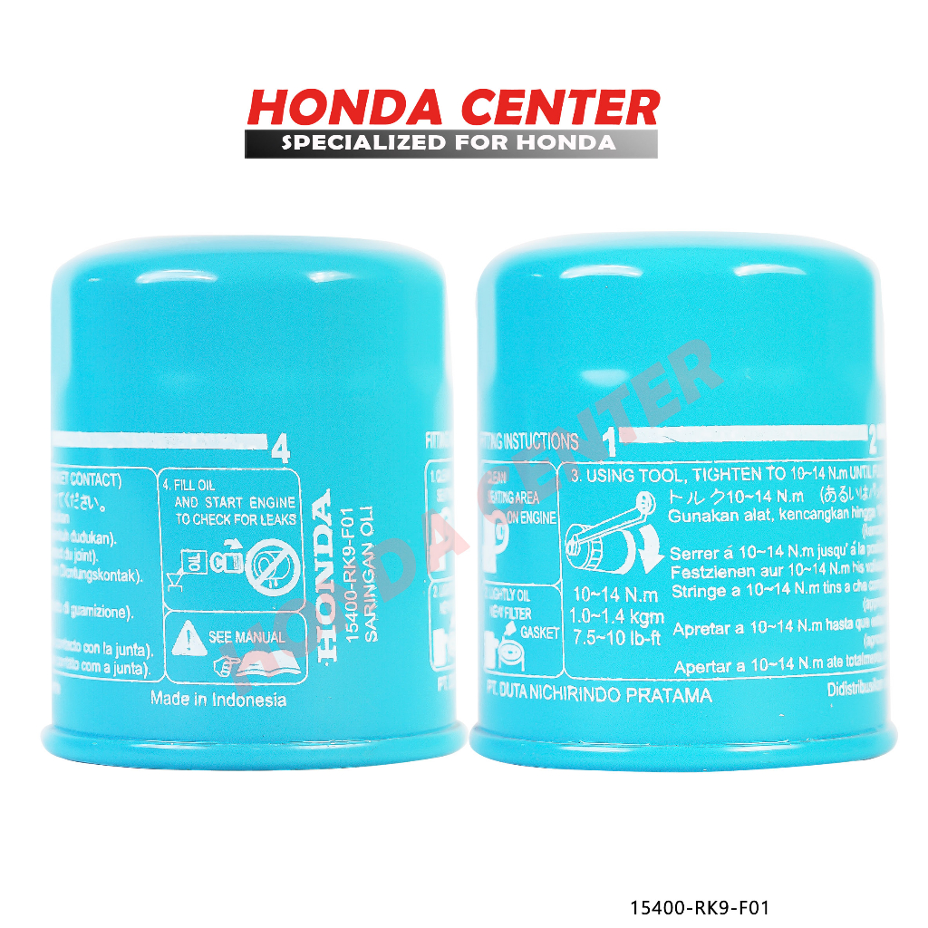 Filter oli saringan oli mobil Honda Jazz City Stream Odyssey BRV HR-V Mobilio CR-Z Elyson Wrv 15400-RK9 B