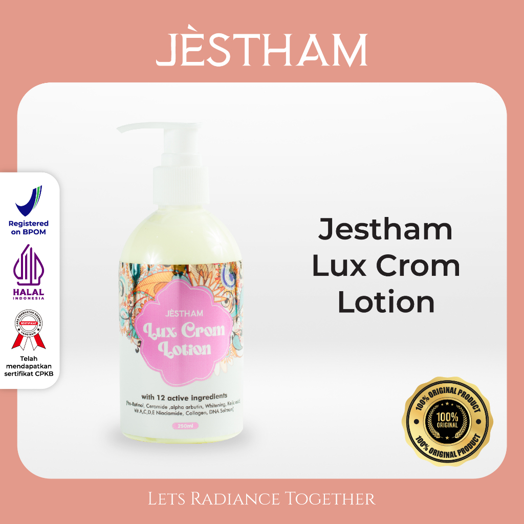 Ready stok ! Tidak Po Langsung Kirim Jestham Lux Crom Lotion