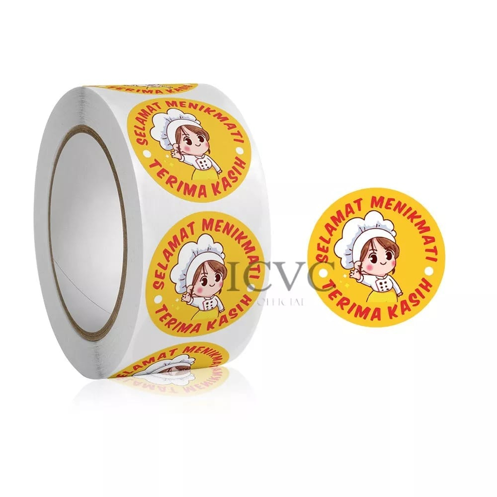 

Roll Stiker BESAR 3.5 Selamat Menikmati - Sticker Makanan Kue Thank You