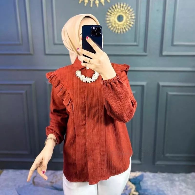 Blouse Atasan Wanita Baby Crush Atasan Wanita Lady Crush Blouse Rempel Wanita Kekinian