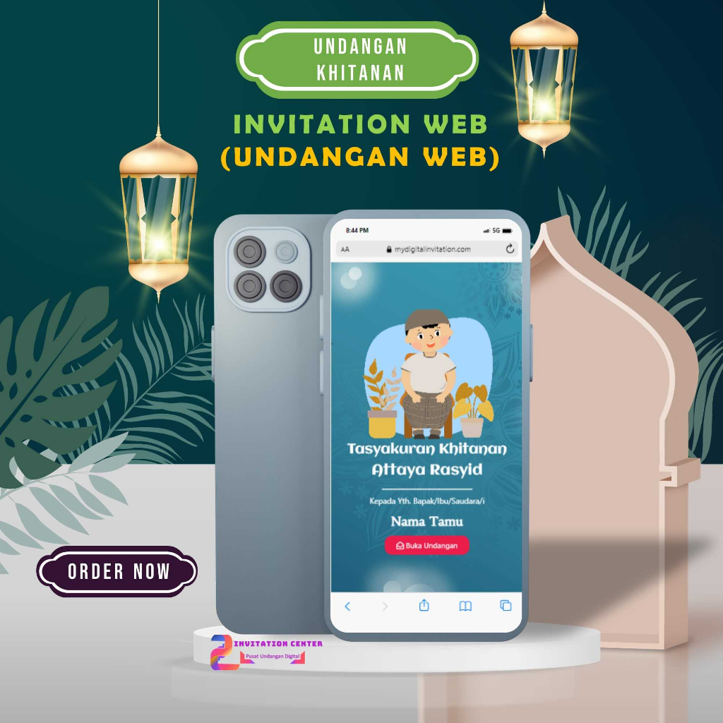 Undangan Tasyakuran Khitanan / Khitan / Undangan Khitanan Web / Undangan Digital Khitanan Web  Invit
