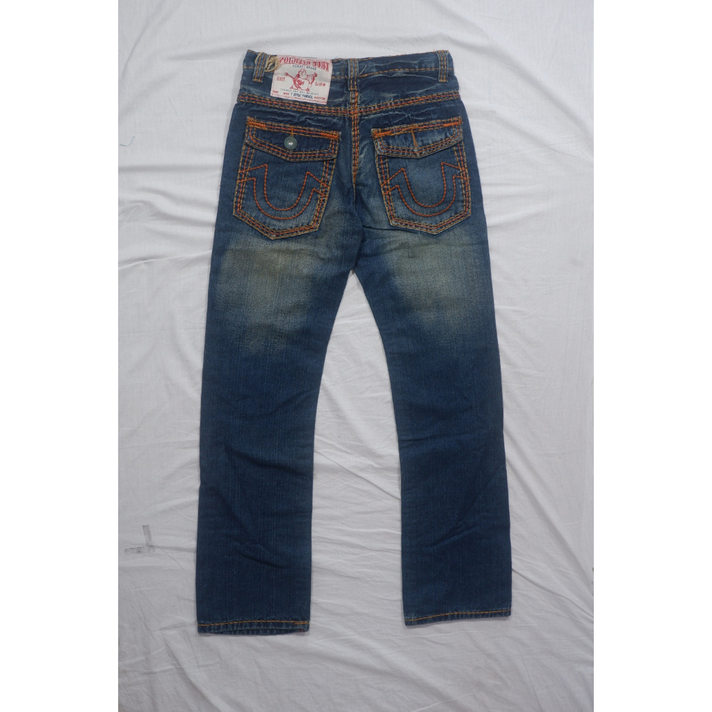 Celana Jeans Pria Men TRUE RELIGION Size 30 Dark Blue