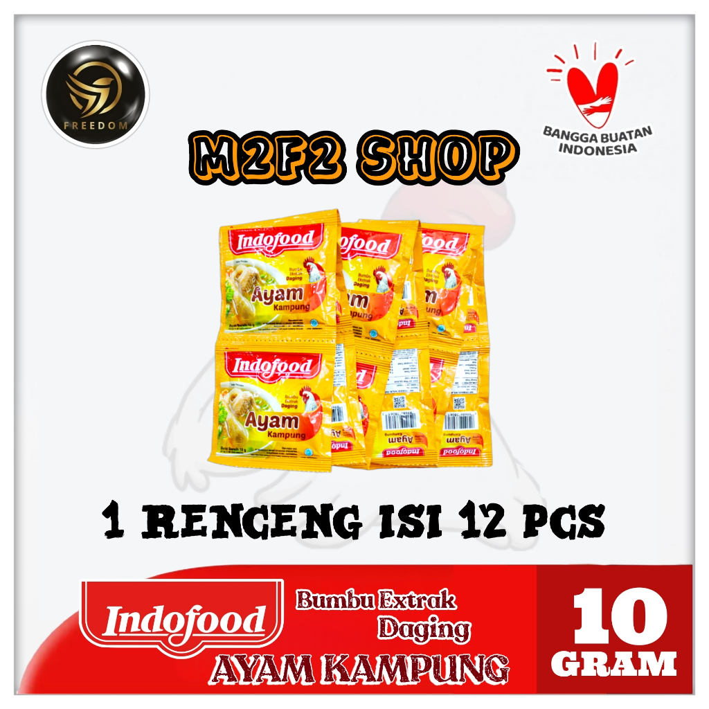 

Indofood Bumbu Penyedap Ekstrak Daging Rasa Ayam Kampung Sachet - 10 gr (Kemasan 1 Renceng)