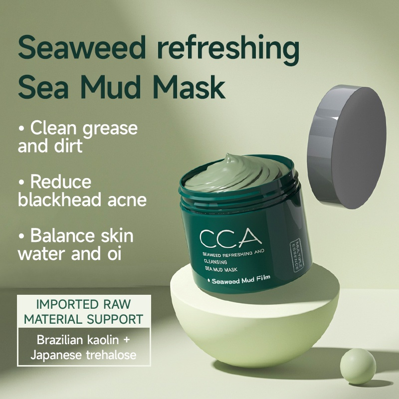 Japan CCA Seaweed Mask Acne Cleansing Clay Mask 100g Pore Clarifying Mud Mask Masker Komedo &amp; Jerawat Masker Wajah Facial Mask