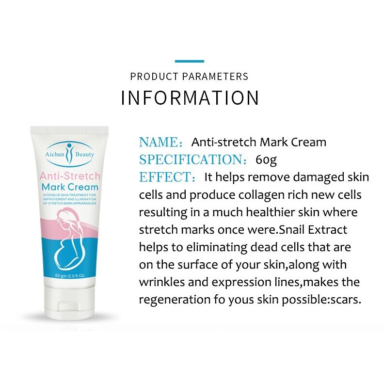 Stretch Mark Cream Anti- Stretch Mark Cream Krim Penghilang Strechmark Pasca Melahirkan Penghilang Bekas Luka 60g [100% Original]