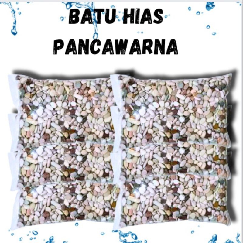 Hiasan Dekorasi Taman Aquarium BATU PANCAWARNA 1KG