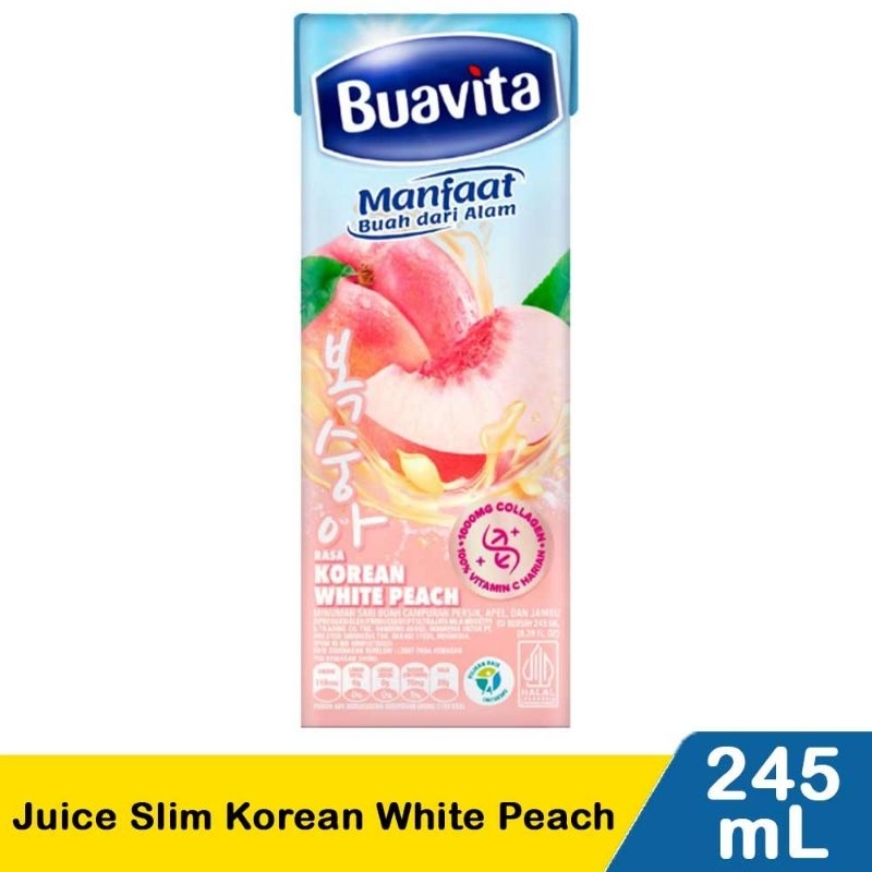 

Buavita Juice Slim Korean White Peach 245mL