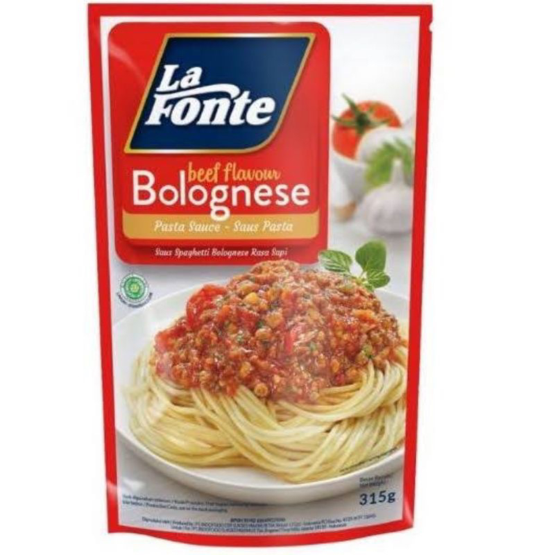 

La Fonte Beef Flavour Bolognese Pasta Sauce - Saus Pasta Spaghetti Bolognese Rasa Sapi 315gr