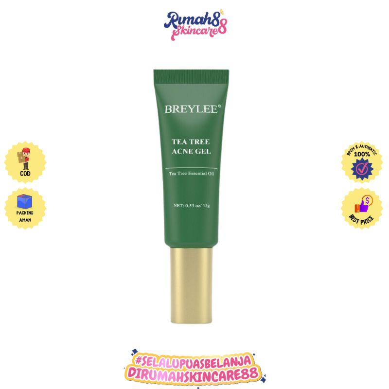 BREYLEE Tea Tree Acne Gel - Breylee Gel Perawatan Jerawat &amp; Komedo 15gr