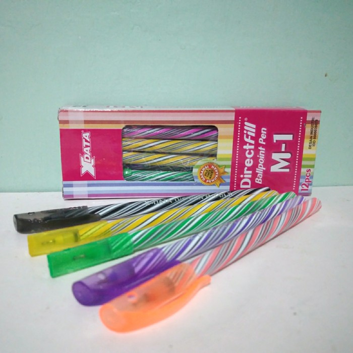 (12pcs) XData Pulpen Bolpen Ulir Warna-Warni X Data 0,5 Murah Grosir/Pen Ulir