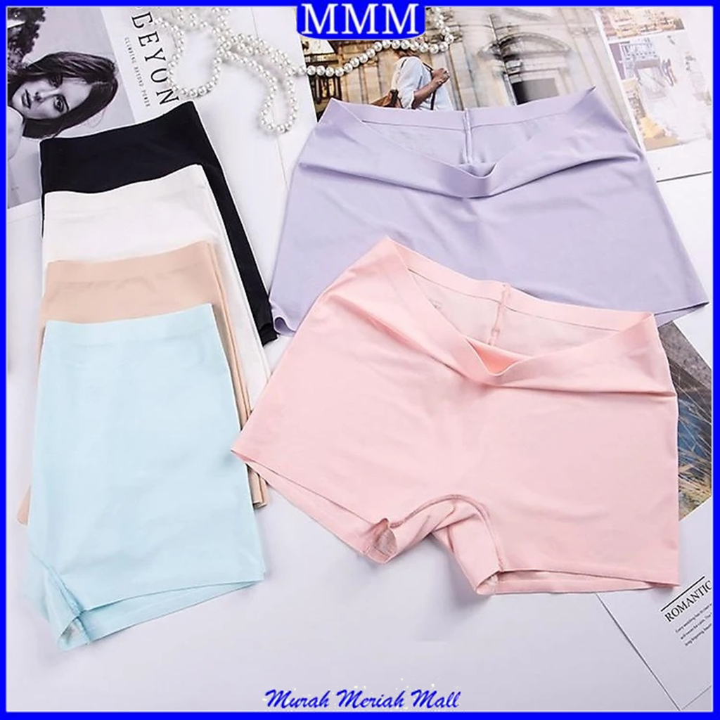 MMM Celana Dalam Ketat Yoga Gym Celana Pendek Wanita 6834 Boxer Wanita Pakaian Dalam Short Seamless Murah Import