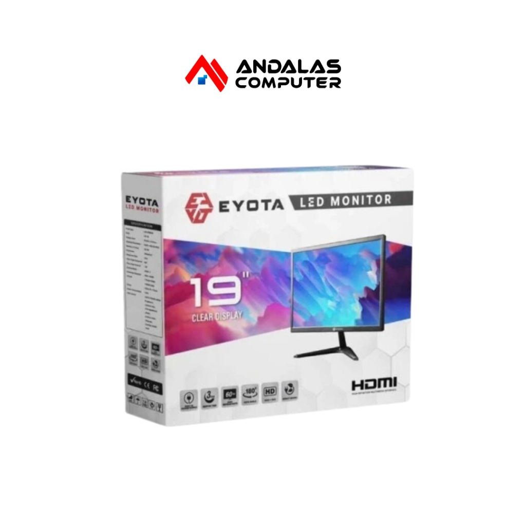 Eyota Monitor LED 19 Inch VGA &amp; HDMI