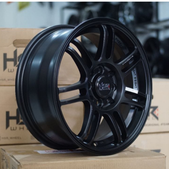ready velg ring 15 hsr boon velg racing 4X100 4x114,3 Hitam jazz brio swift Yaris