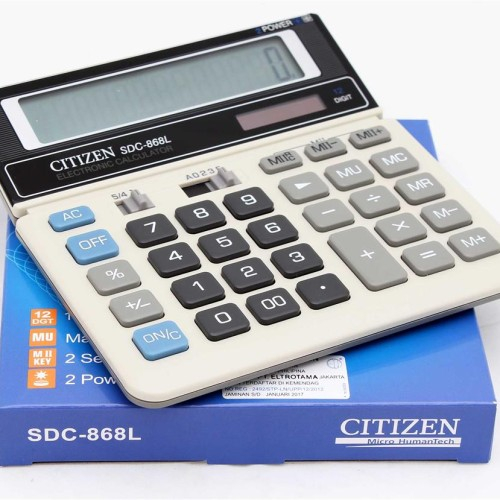 Kalkulator Citizen SDC 868L - Kalkulator Sedang - Kalkulator 12 Digit