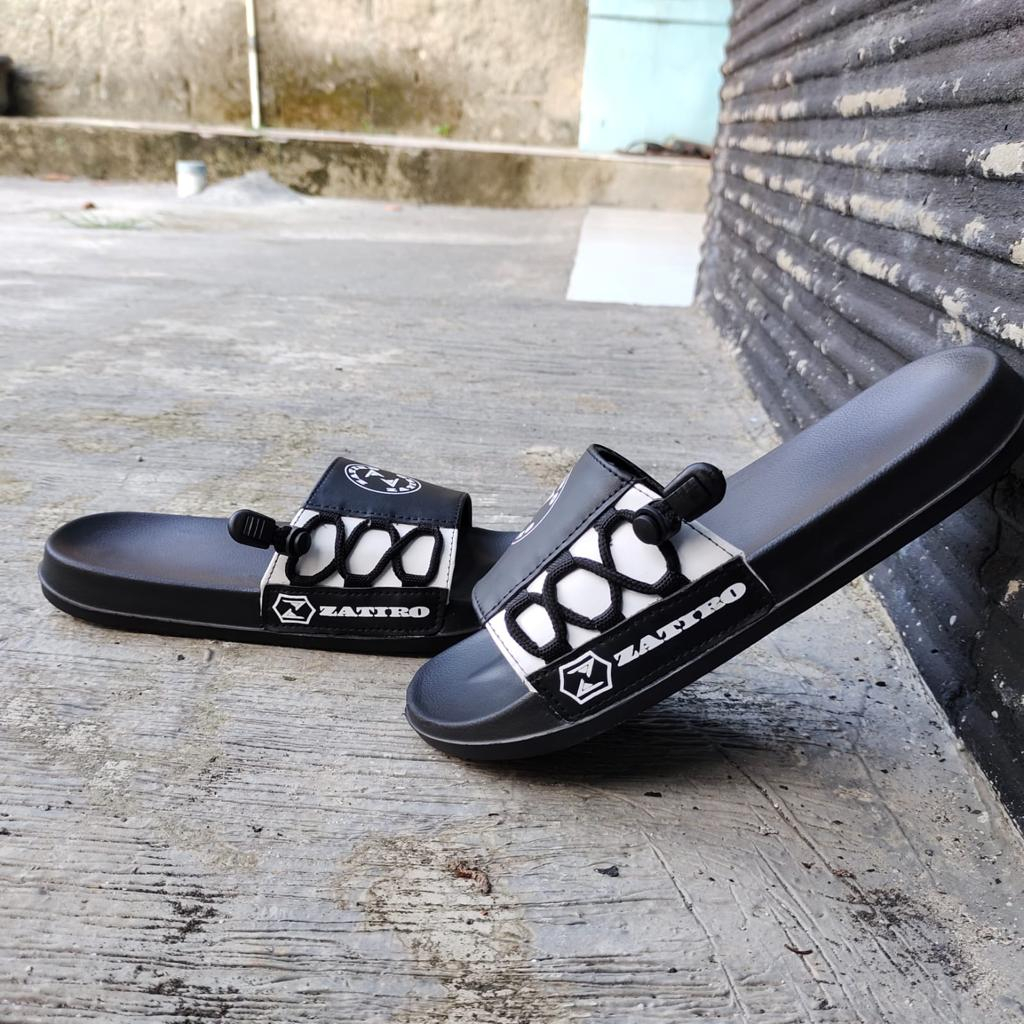 SANDAL SLOP SLIDE PILON COWOK EMPUK ANTISLIP TERBARU SLIP ON FLIP FLOP BASIC KARET HITAM PUTIH DISTRO CASUAL ANTI SLIP MURAH QUALITY ORIGINAL