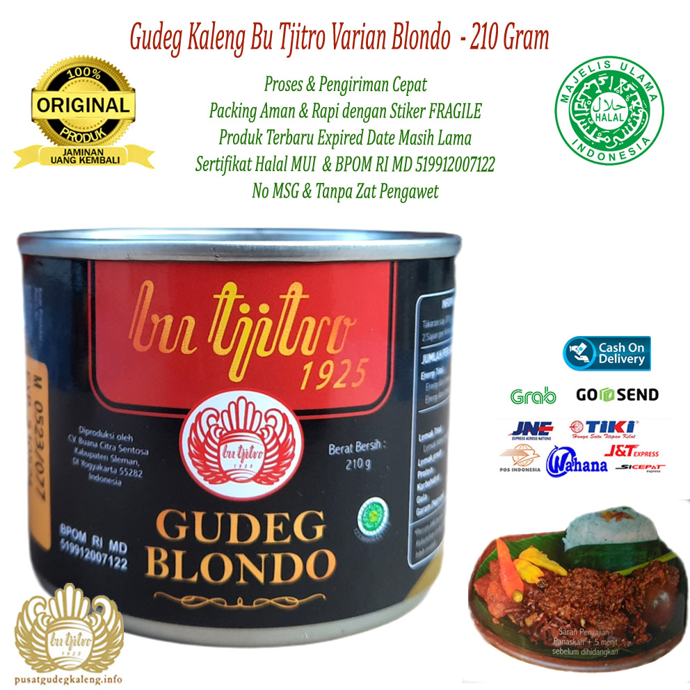 Gudeg Kaleng Bu Tjitro Varian Blondo - 210gram